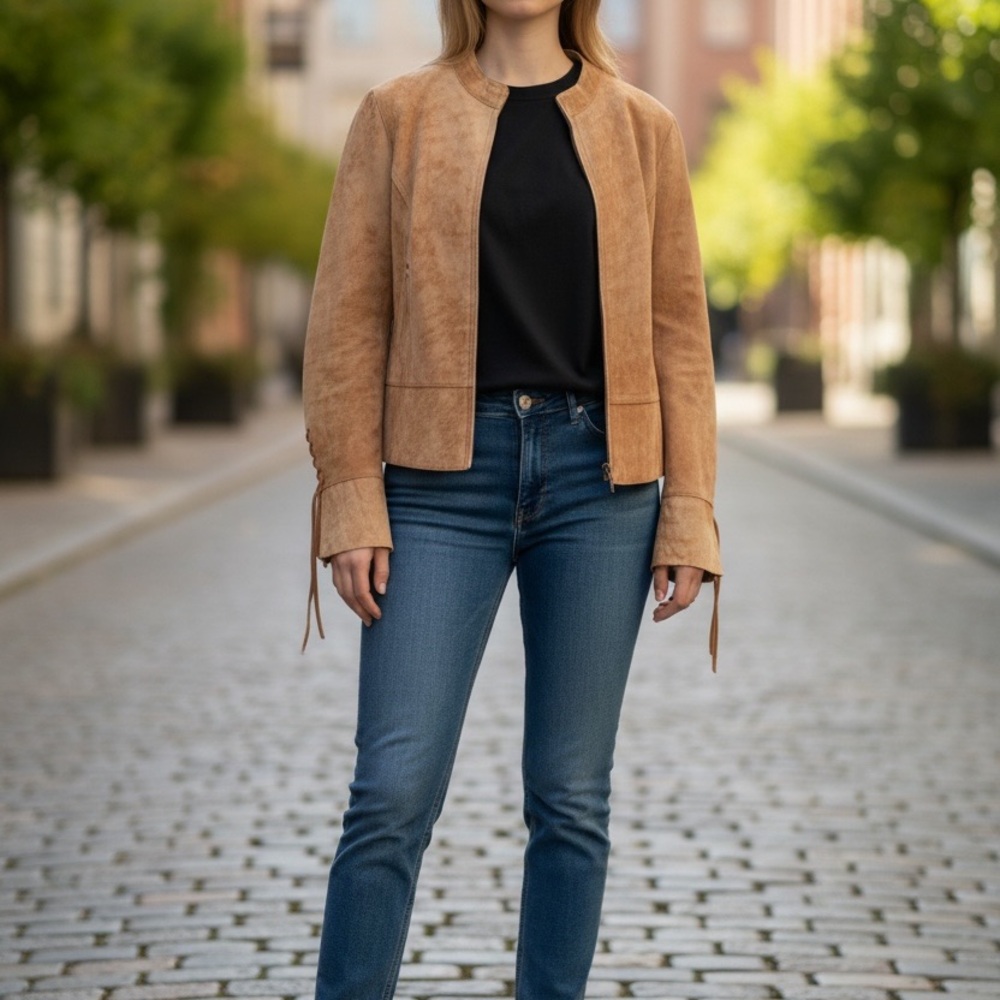 Women's Tan Leather Jacket